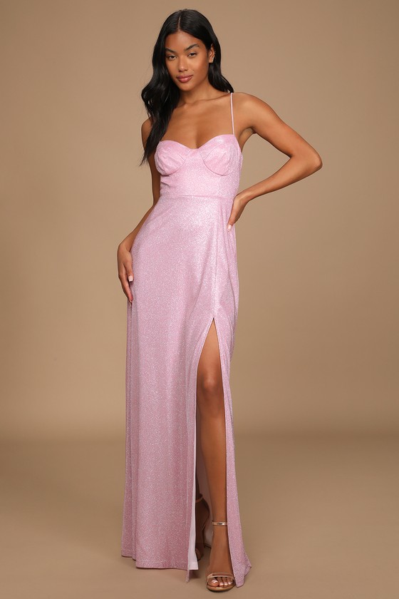 light pink long dress